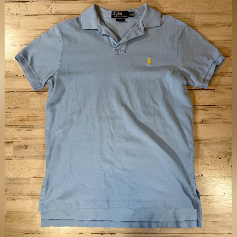 Ralph Lauren Polo Collared golf Shirt powder sky blue